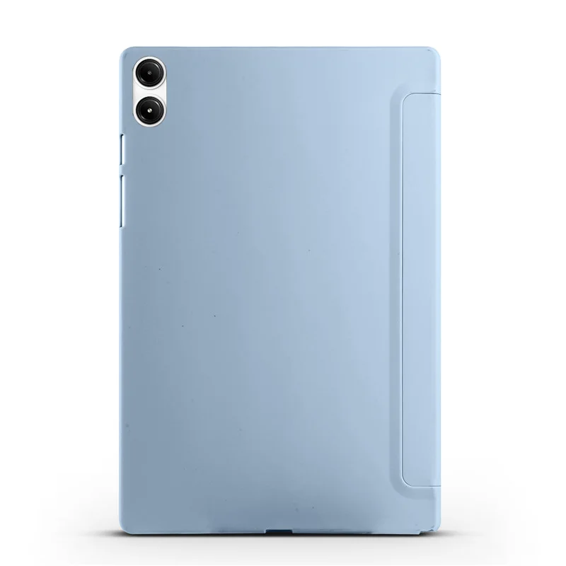 PU Leather Multi-Folding Case with Soft Silicone Back and Stand Cover