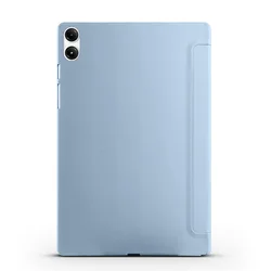 PU Leather Multi - Folding Case with Soft Silicone Back and Stand Cover - MI Pad Mini 8.8 2025 (Sky Blue)