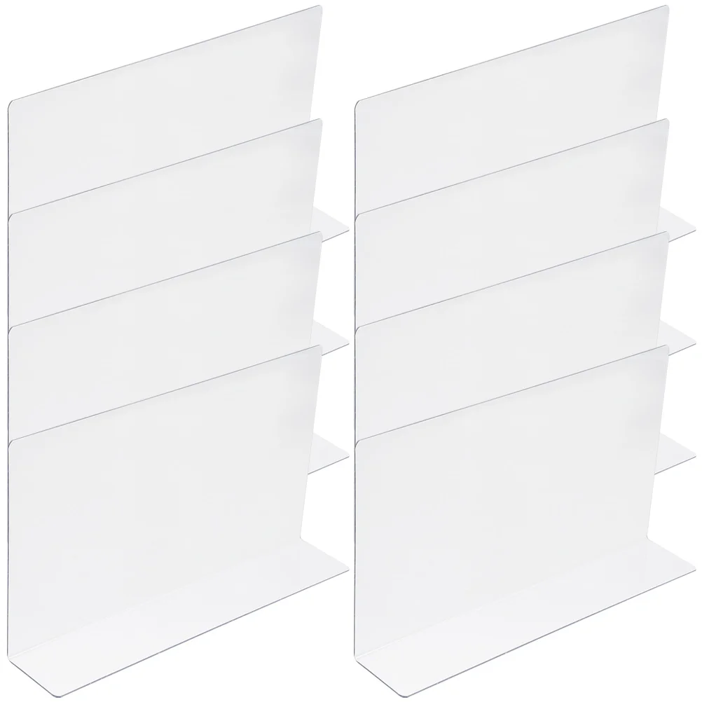 

8 Pcs Partition Plate Purses Shelf Dividers for Closet Organization Wardrobe Pvc Plastic Shelves Office Clear Closets Wood