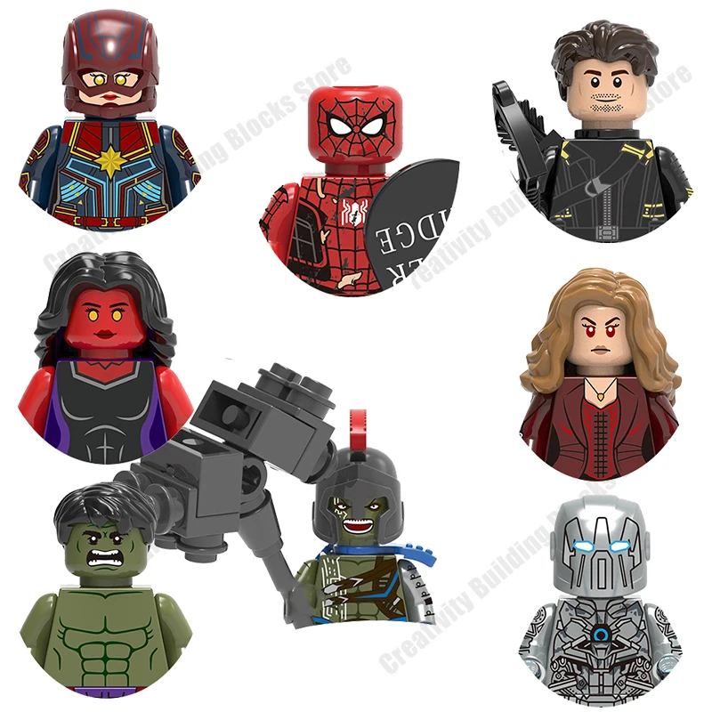 

Disney superhero Whiplash Hawkeye 3D models DIY building blocks toys Classic movie models Children's toys Gift
