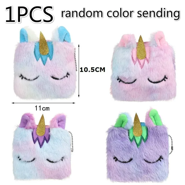 Children's Fanny Pack Cute Unicorn Plush Toys Belt Gradient Color Chest Bag Cartoon Coin Purse Travel Chest Bag Girls Waist Bag WJ27-5