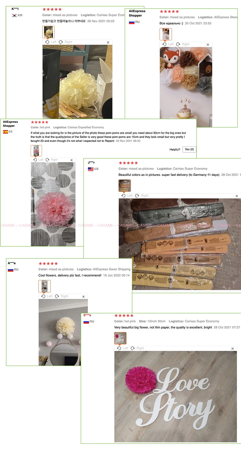 10 Stück 6 Zoll bunte elegante Seidenpapier-Pom-Pom-Dekorationen für Partys, Hochzeiten und Veranstaltungen – Detail 4