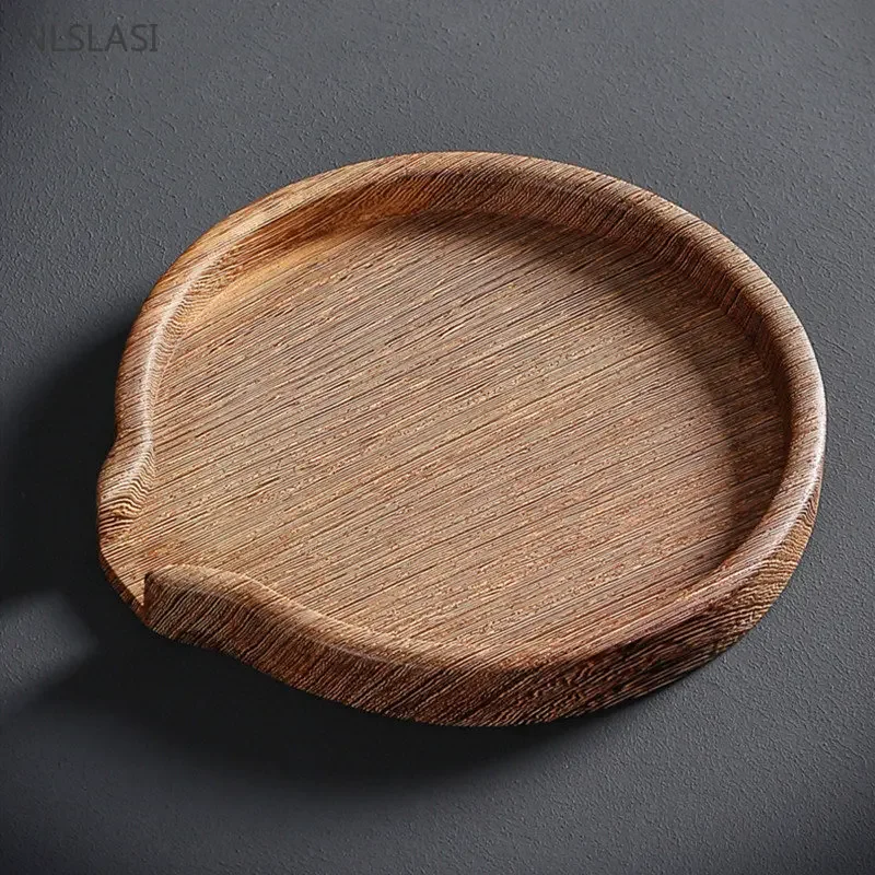Tea Tray Wooden Serving Tray Tea Set Vintage Solid Wood Tea Tray Pu'er Tea Plate Tradition Set Accessories Ceremony Trays Decorative Home Teaware Supplies