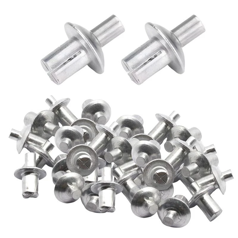 100PCS Aluminum Alloy Drive Rivets Kit Hammer Drive Expansion Aluminum Nail Head Piercing Rivet Set Gypsum Board Expansion Nails