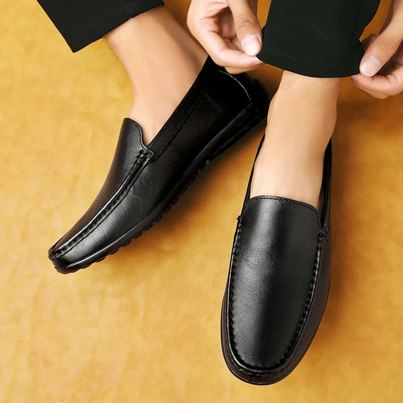 Men's Leather Casual Shoes High-quality New Classic Men's Commuting Business Shoes Interview Versatile Men's Driving Shoes 3