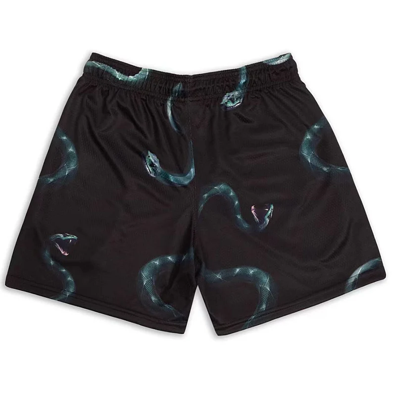 KINETIC Print Trend Shorts Casual Shorts Men's Gym Fitness Sports Streetwear Short Pants Quick Dry Mesh Loose Basketball Shorts 5