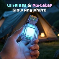 Rechargeable Night Light 7 Color Liquid Medicine Bottle Pixel Wind Peripheral Design Game Toy Bedroom Decoration Lamp Kids Gifts 6
