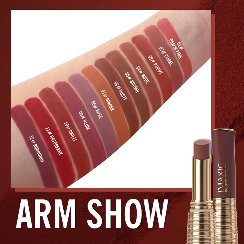 IMAGIC Lipstick Matte Long Lasting  No-stick Lipstick Waterproof Makeup Lip Stick Smudge-free Classic Highly Pigmented Lip Tint - Image 6