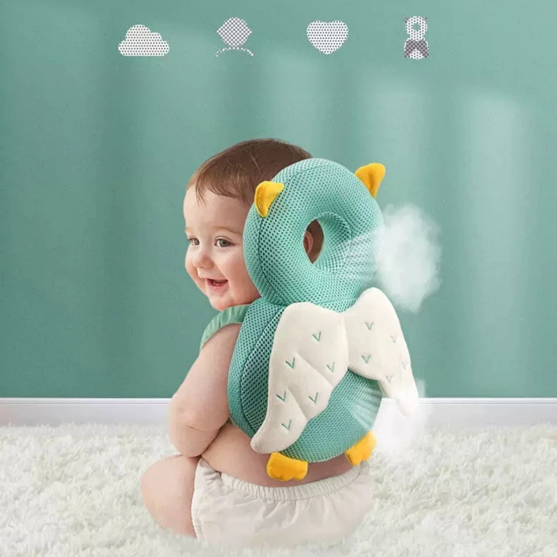 Baby Pillow Baby Safety Pillow Head Protector Pillow Baby Safety Headgear Baby Head Protector Backpack Pillows For Newborn Baby Protection Cartoon Infant Anti-fall Pillow Toddler Health