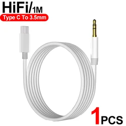Universal USB C to 3.5mm AUX Audio Cable Adapter for Car Speakers and Headphones (1Pcs)