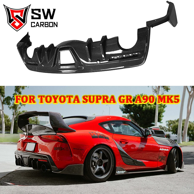 

Carbon Fiber MB Style Rear Diffuser for Toyota Supra A90 A91 MK5 GR Rear Bumper Lip Splitter Under Spoiler Body Kit