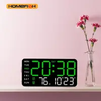Giant Intelligent Digital Wall Clock｜One screen to control time-temperature-date, home technology pulls full! 5