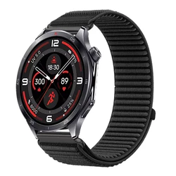 Versatile Wave Nylon Strap - Breathable and Durable Sport Bracelet, Available in Multiple Sizes - 22mm width (Black)