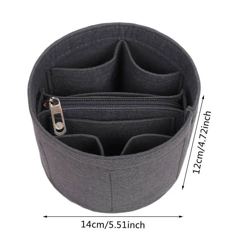 1Pc Soft Felt Cloth Insert Bag Women's Organizer Handbag Felt Travel Bag Insert Liner Purse Organiser Pouch