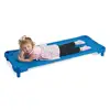 Blue Stackable Eco-Friendly Kids Nap Cots Set of 4 Standard Size Children 12m-12y Eco-Mesh Adjust Tautness Easy Clean Easy Store 3