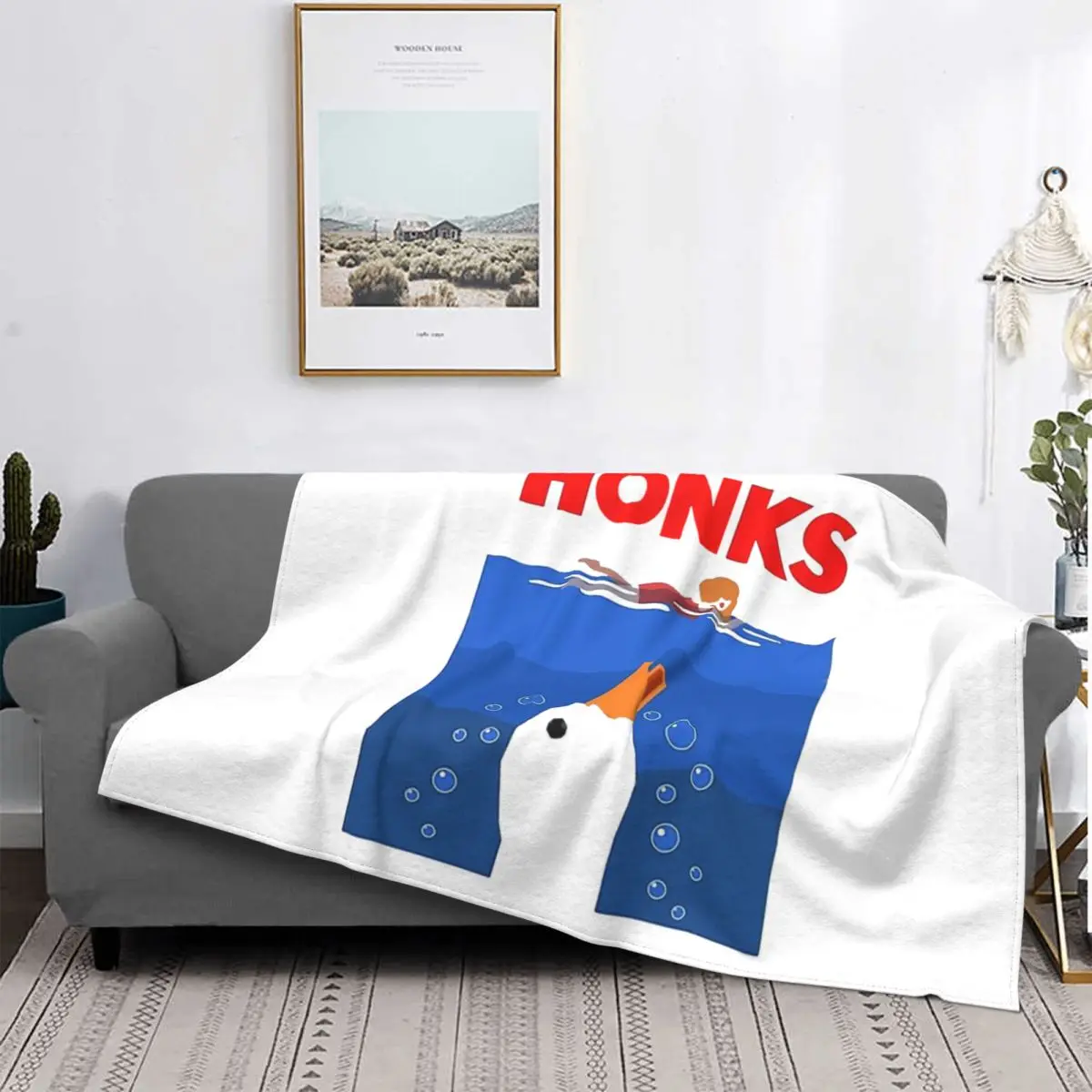 

Honks Untitled Goose Game Farce And Funny Game Blanket Flannel All Season Cute Thin Throw Blankets For Car Bedspread