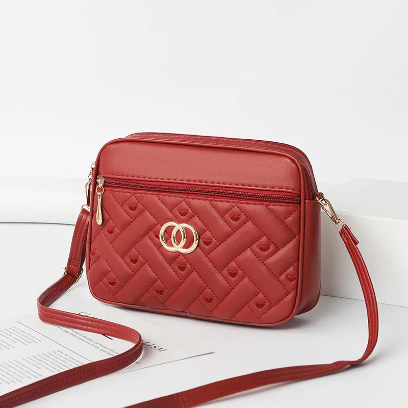 

Нишевая женская сумка через плечо в форме алмаза, модная сумка с вышивкой Love, модная вместительная Изысканная сумка через плечо