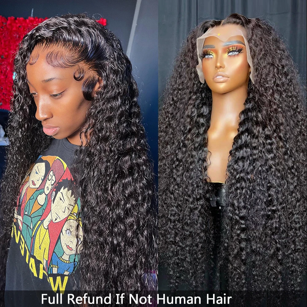 

30 Inch Kinky Curly Lace Front Human Hair Wig 13X6 Deep Wave Hd Lace Frontal Wig Glueless Wig Human Hair Black Lace Front Wig