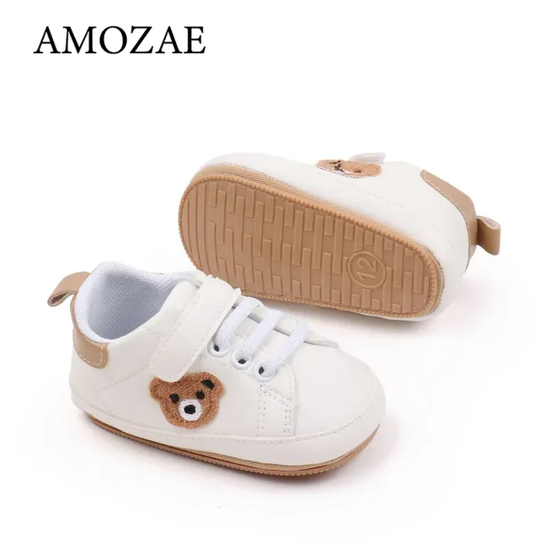 Toddler First Walker Baby Shoes Cute Bear Sneakers for Kids Boys Girls Multi-Color Crib Baby Moccasins Casual Shoes 6