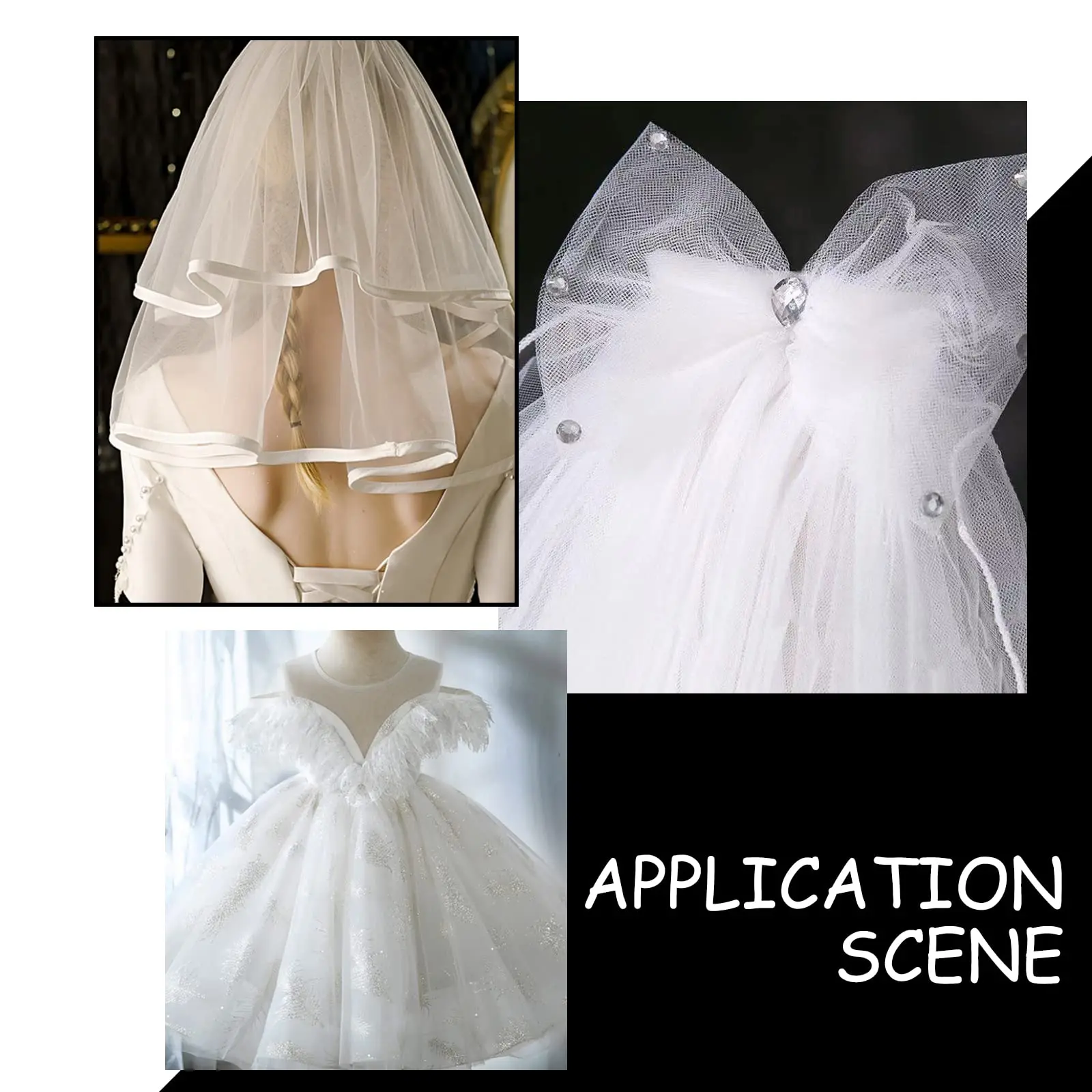 3/5/10m Thick Fishbone Hem Lining Fishbone Chiffon Wedding Dress Hem with Lining Ponytail Accessories,wedding dress hem