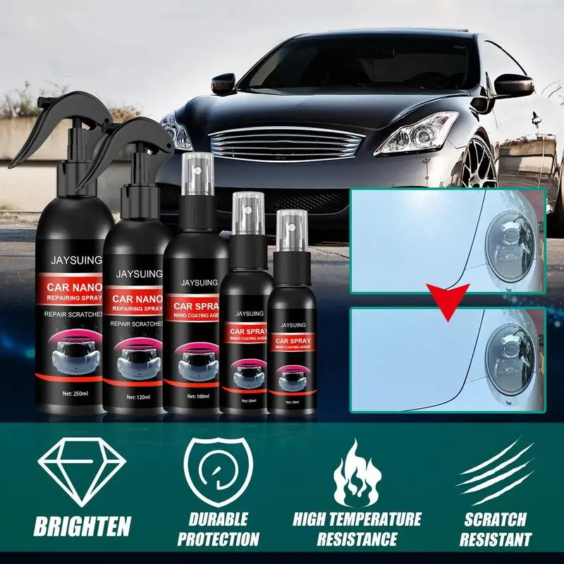 

30ml/50ml/100ml/120ml/250ml Car Nano Spray Scratch Repair Car Coating Polishing Spray With Sponge Towel Car Scratch Remove Spray