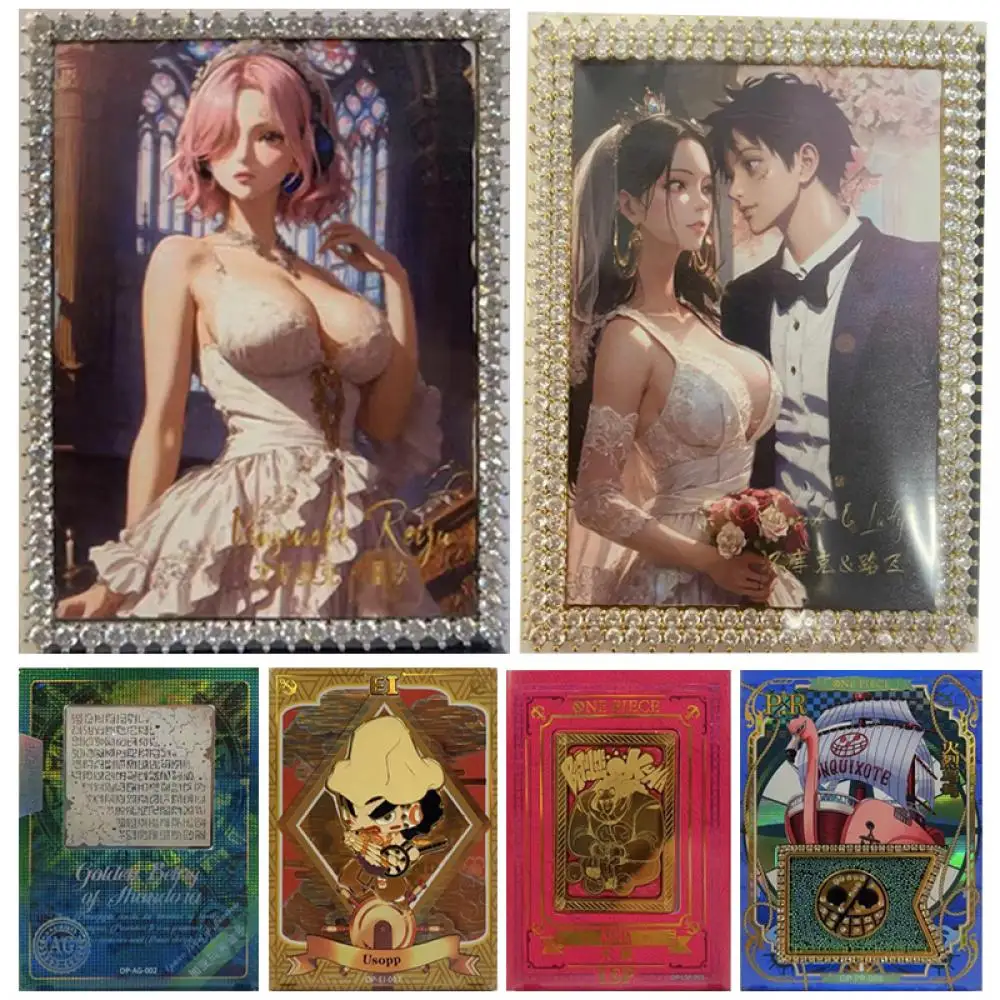 

Anime ONE PIECE Monkey D. Luffy Boa Hancock Vinsmoke Reiju Usopp Bartholemew Kuma collection card Christmas birthday gift