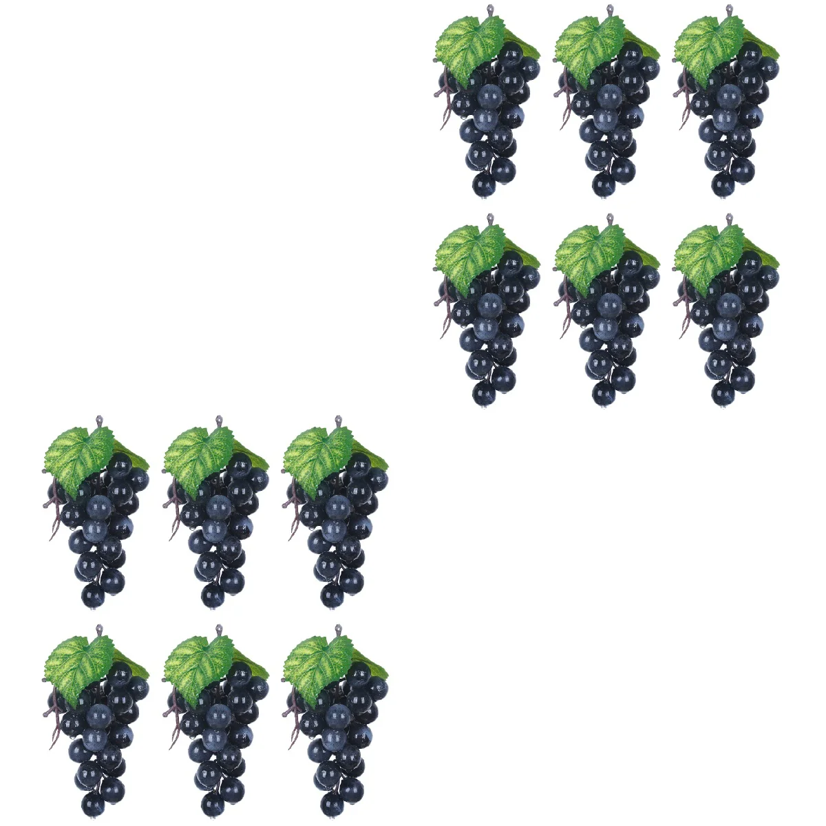 

12 Pcs Artificial Bunch of Grapes Plastic Fruits for Decoration Decorative Model Fake Food Toys