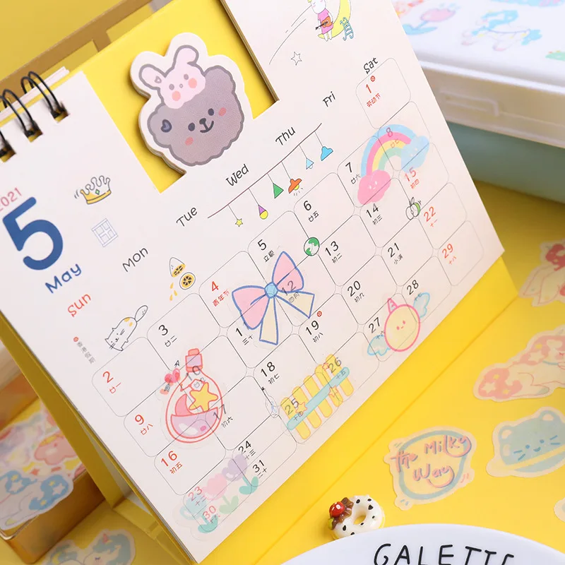 Lallayena 40 Sheets Korean Cute Sticker Pack For DIY Diary Laptop