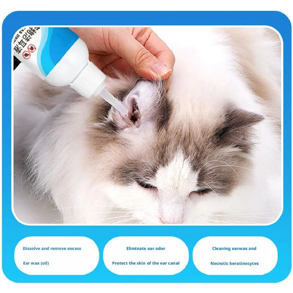 Ear Cleaner Pet Ear Drops For Infections Control Yeast Mites Mites And Wax Itching AC112