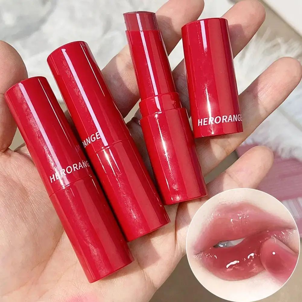 8ColorJellyLipstickMoisturizingMirrorWaterLightGlossRedLip
