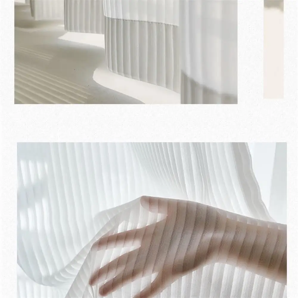 Solid White Tulle Sheer Curtains For Living Room Decoration Curtains Bedroom Modern Tulle Voile Organza Curtain Fabric Drapes