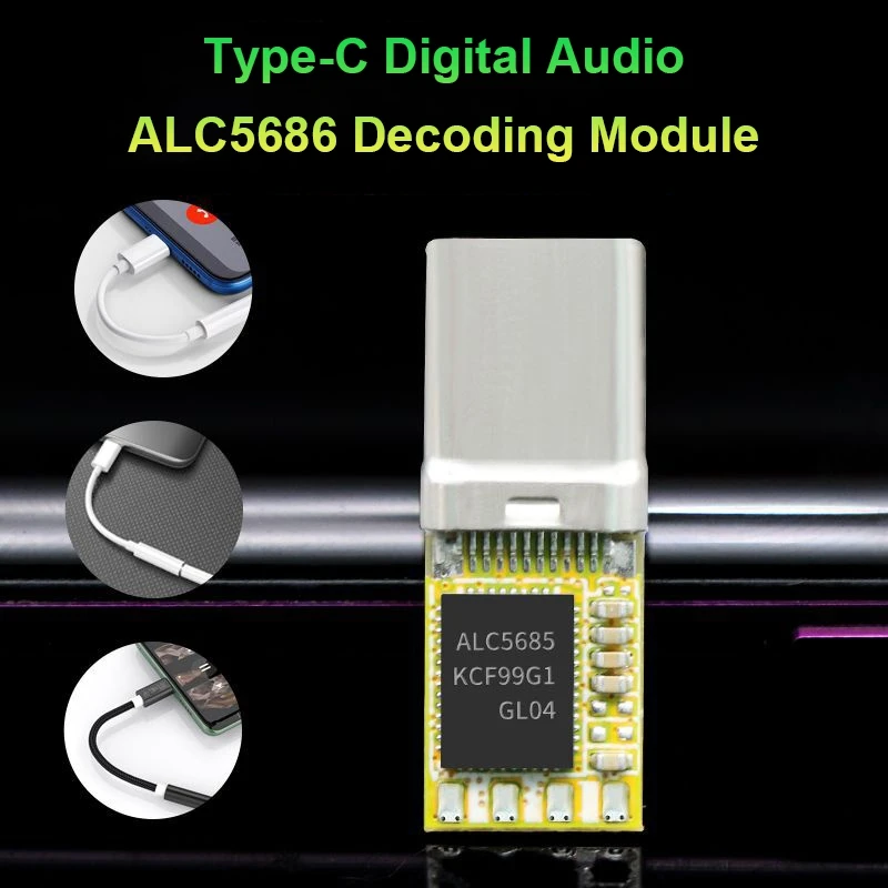 

Top Deals Type-C Digital Audio ALC5686 Decoding Module PCBA Module For Xiaomi Samsung Ipad Adapter Module