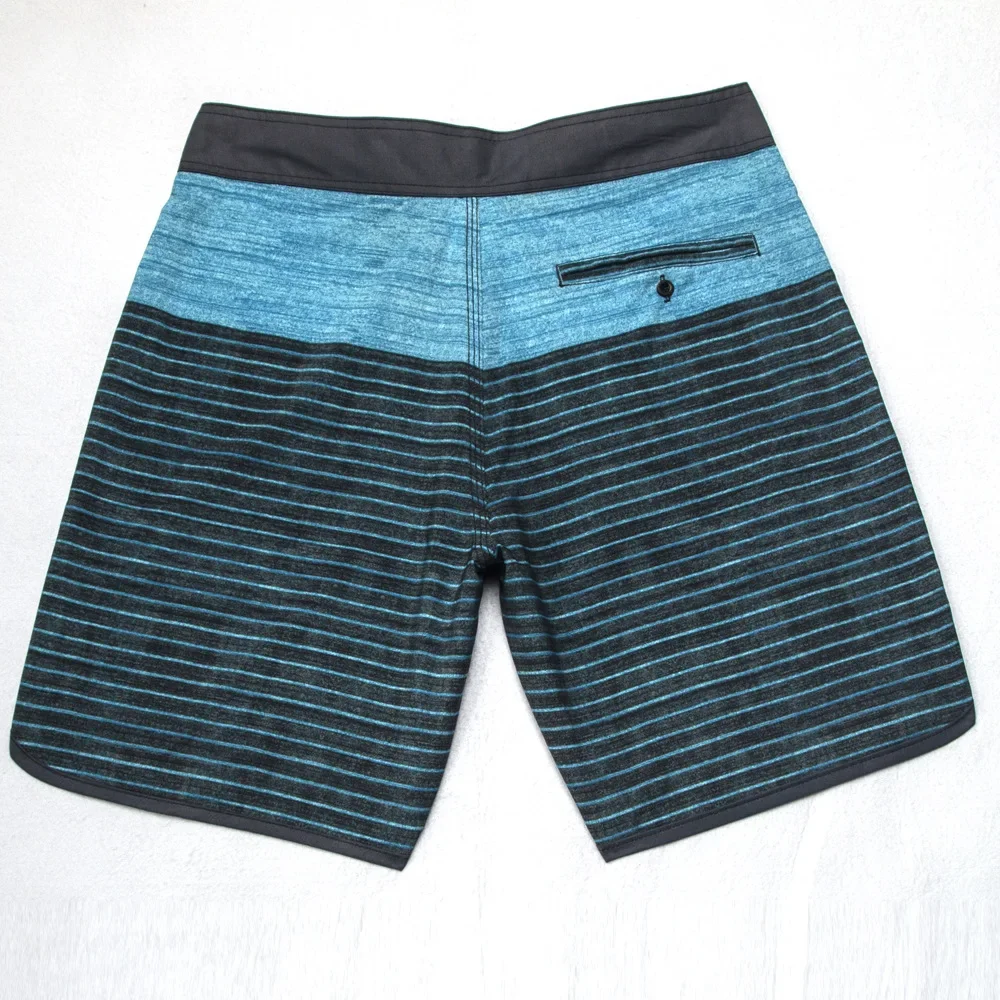 Water-resistant Elastic Surf Shorts Casual Striped Beach Shorts Men's Fitness Competition 2