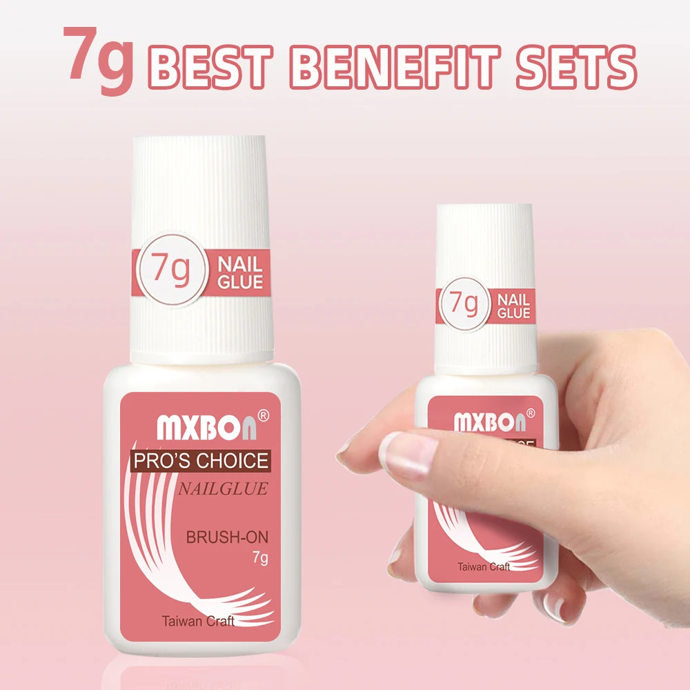 7g Fast-dry Nail Glue Super Strong Adhesive False Nail Glue With Brush Acrylic Nail Tips Rhinestones Sticky Nail Art Bond Glue 4