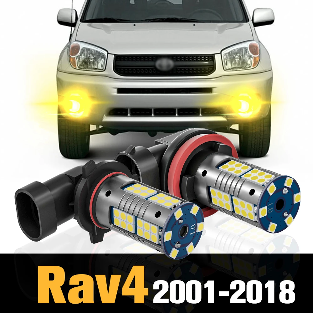 

2pcs Canbus LED Fog Light Lamp Accessories For Toyota Rav4 2001-2018 2005 2006 2007 2008 2009 2010 2011 2012 2013 2014 2015 2016
