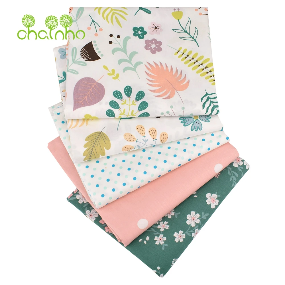 

Chainho,Printed Twill Weave Cotton Fabric,Patchwork Cloth,DIY Sewing Quilting Material,Flower Series,4 Specification,CC255