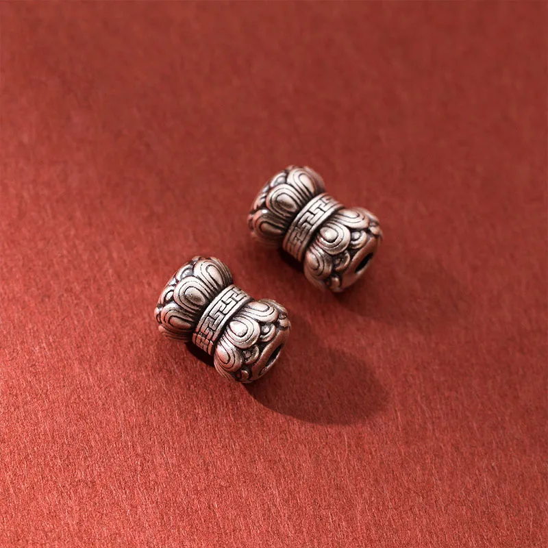 999 Zuyin 3D Vintage Lotus Bead Separation Hand String DIY Made Old Loose Bead Rope Handmade Accessories