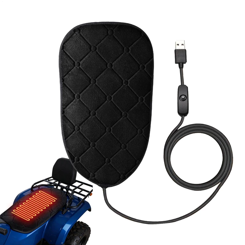 USB 5V 2A Motorcycle Heated Seat Cushions Motorbike Heating Pad Scooter Warm Cushion For Dirt Bike ATV Snowmobile 67x32CM