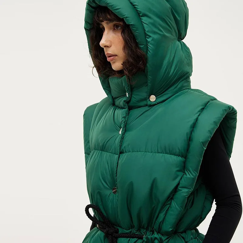 

Warm Fashion Long-Sleeved Detachable Hood Loose Cotton Clothing Hundred Press Button Drawstring Drawstring Waist Two Wear Jacket