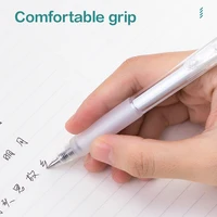Deli 12pcs Retractable Gel Pens 0.5mm Black Ink Click Pen with Pen Clip Smooth Writing School Pens Push-button Writing Pens 2