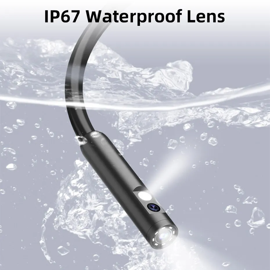 KERUI Dual Lens Industrial Endoscope Inspection Camera 4.3" LCD With Light HD 1080P IP67 Waterproof Borescope LED Sewer Car 5