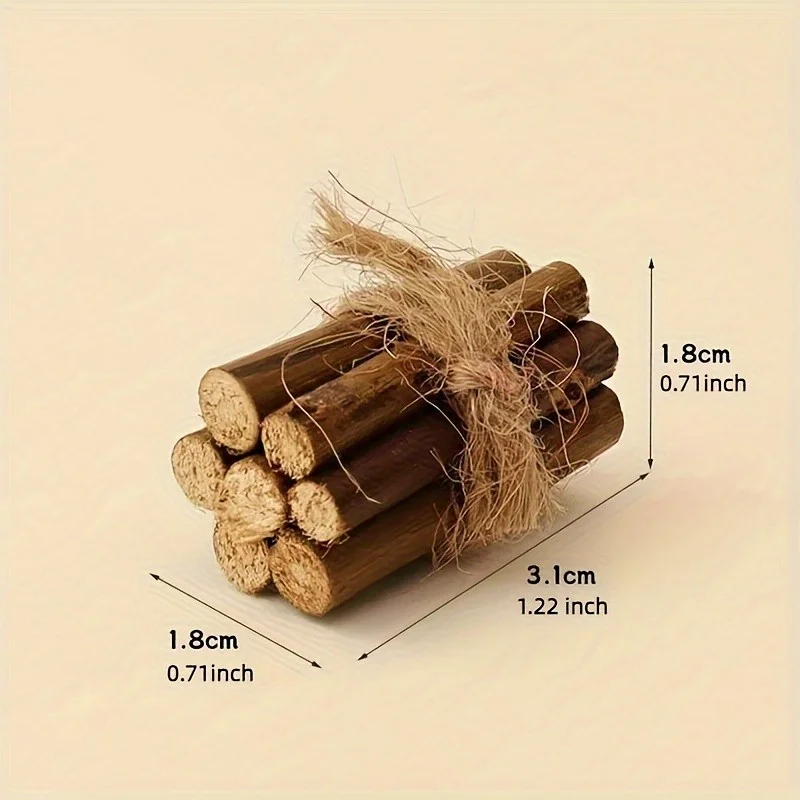 Scale Handcrafted Firewood Model, Mixed Color Dollhouse Accessory for Mini Kitchen & Garden Scene, No Electricity Needed