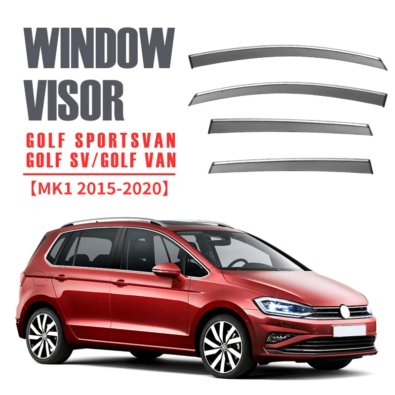 Per Volkswagen Golf Sportsvan Golf Sv 2015-2020 Visiera Per Finestra In Plastica Vent Shades Protezione Per Deflettore Pioggia Solare Per Volkswagen G