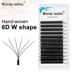 Wendy Lashes 6D W Shape EyeLash Extension Premade Volume Fan High Quality Fake Eyelashes Supplies Natural Look Handmade Lash