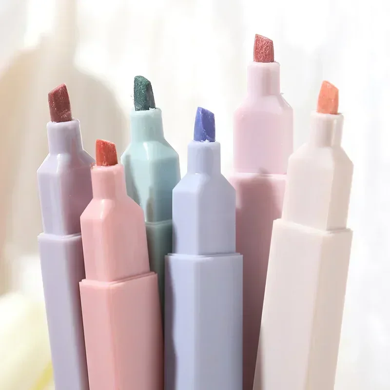 Pastel Color Highlighter Kawaii Stationery Color Marker School Supplies Student Marker 6pcs/set highlighter marker,highlighter pen,art marker,marker pen