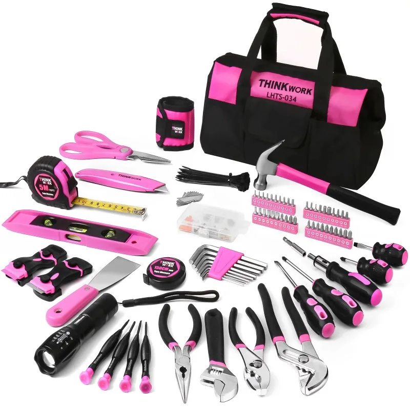 

Set - 207 Piece Lady's Portable Home Repairing Tool Kit made from THINKWORK TW6075