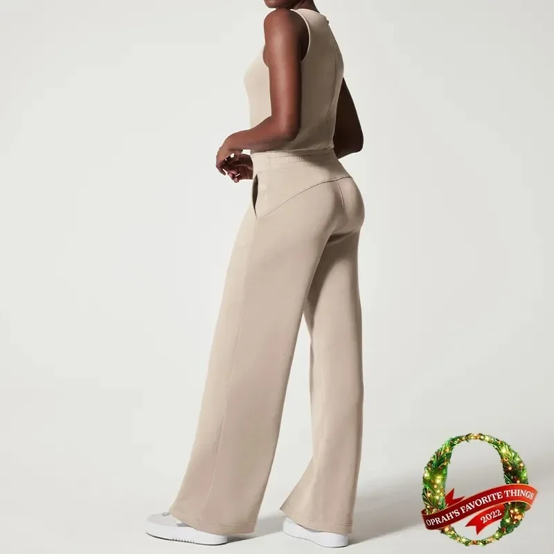 2023 Spring and Summer New All-match Fashion Thin Casual Women's Sleeveless Solid Color Commuter Trousers Jumpsuit