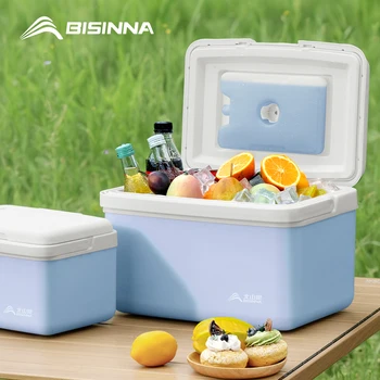 BISINNA Camping Ice Box 6L/9L/15L Portable Fishing Cooler Box Car Fridge Outdoor Beach Fishing Picnic Barbecue Ice Bucket 1
