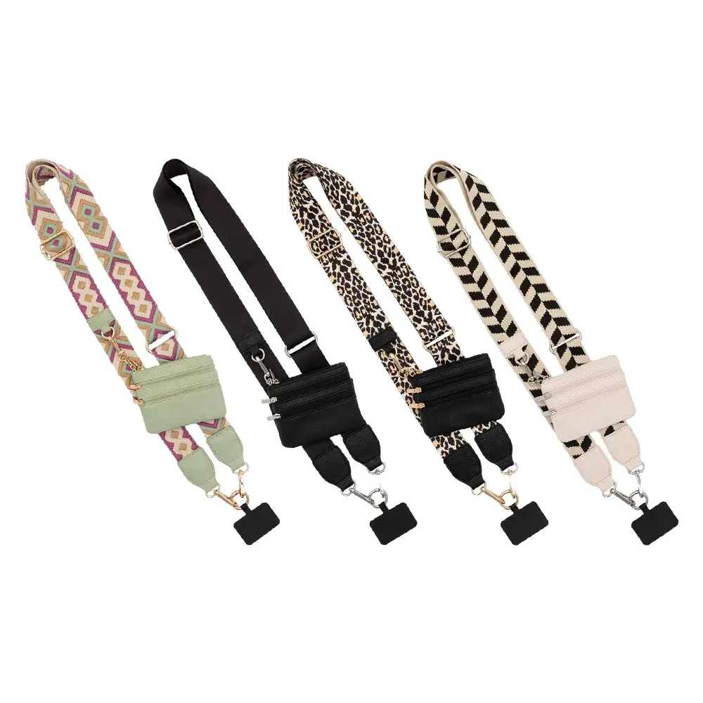 

Ремешок для телефона с чехлом на молнии, ремешок для телефона через плечо с кошельком на молнии