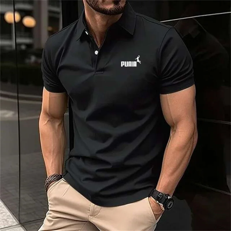 

2024High quality men's best-selling polo shirt 2024 summer fashion high-end business casual lapel short sleeved T-shirt top